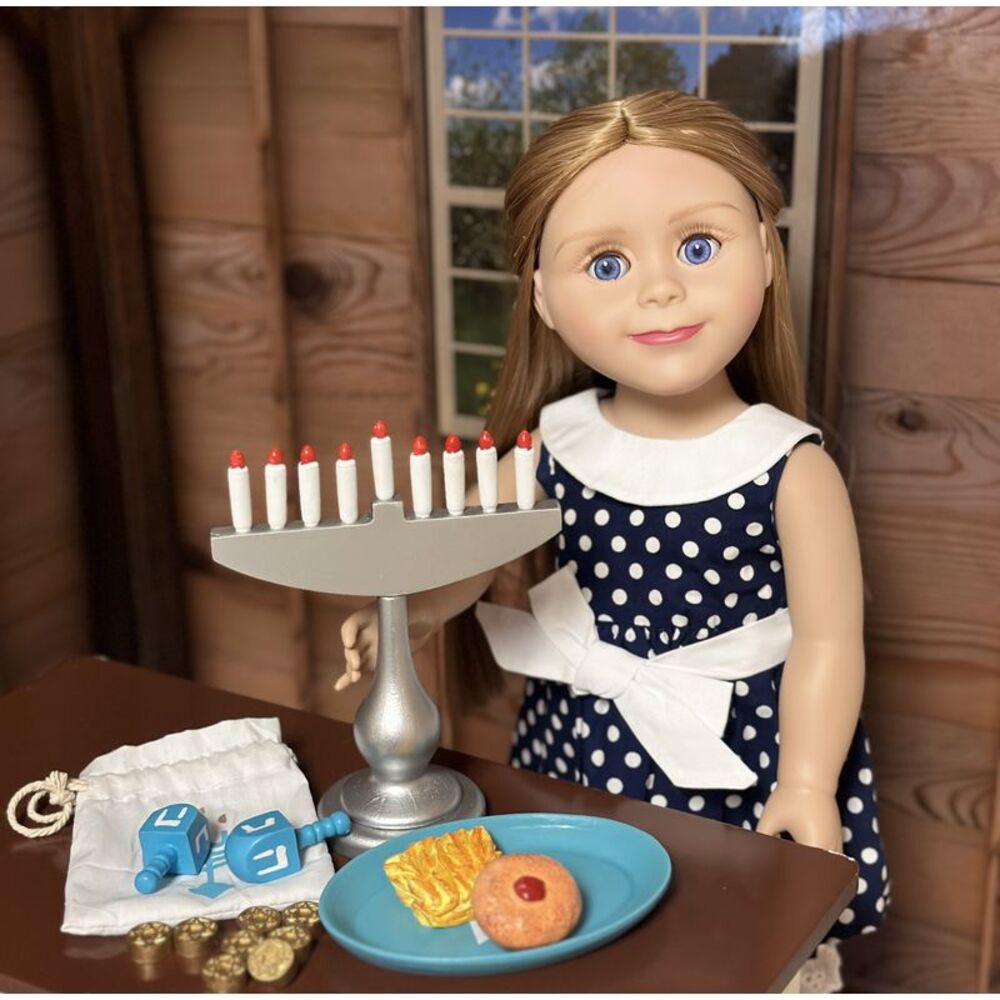 The Queen’s Treasures 18 Inch Doll 22 Piece Hanukkah Play Accessory and Food Set